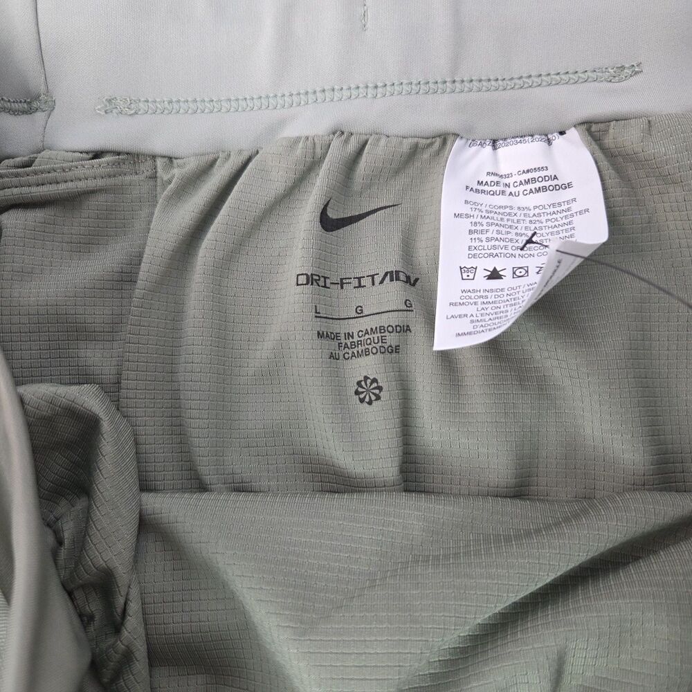 Nike DRI-FIT ADV Trail Run Lava Loop Lined Half Tights Green Large L HJ4170-320 - Picture 6 of 11